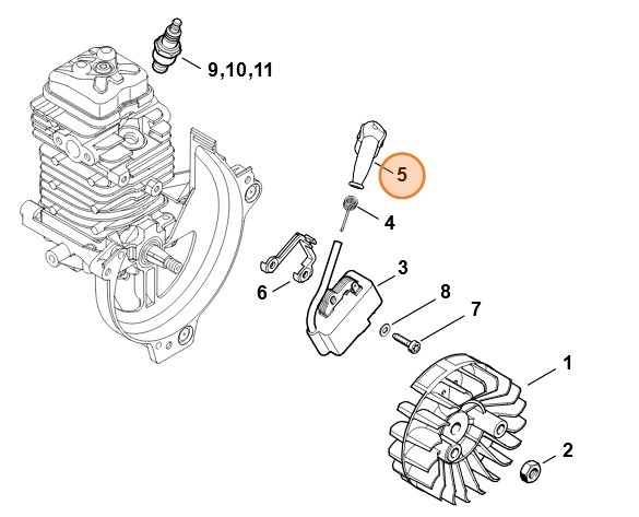 Wtyczka przewodu zapłonowego STHL 0000 405 1005 - obrazek 2