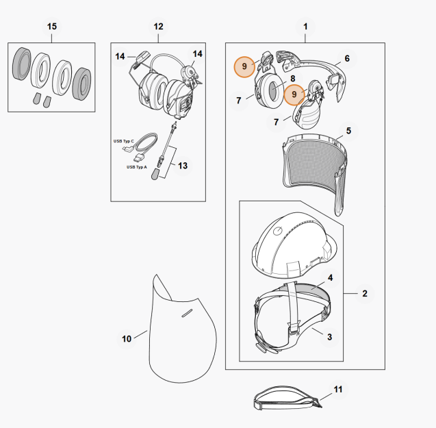 Mocowanie do hełmów STIHL 0000 884 0473 - obrazek 2