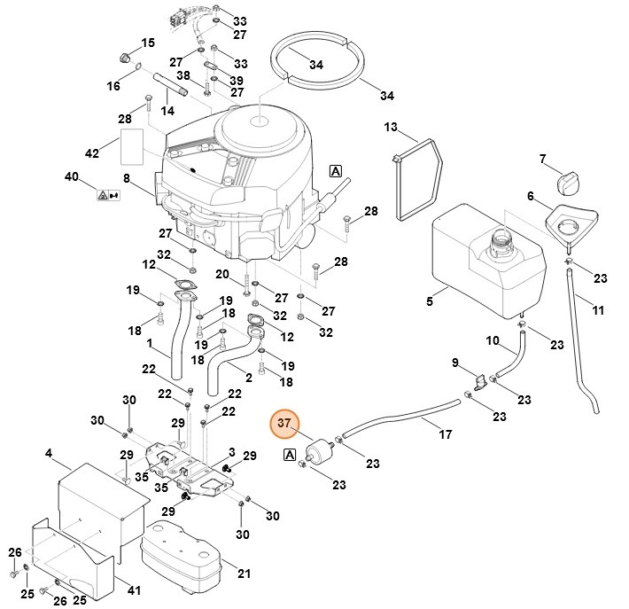 Filtr paliwa STIHL 0000 350 1800 - obrazek 2